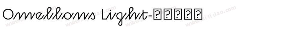 Omellons Light字体转换